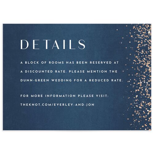 Elegant Glamour Wedding Enclosure Cards - French Blue
