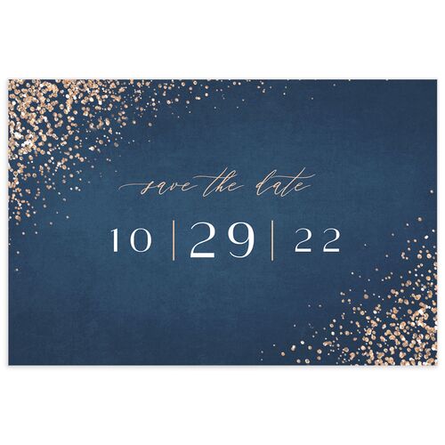 Elegant Glamour Save the Date Postcards - French Blue