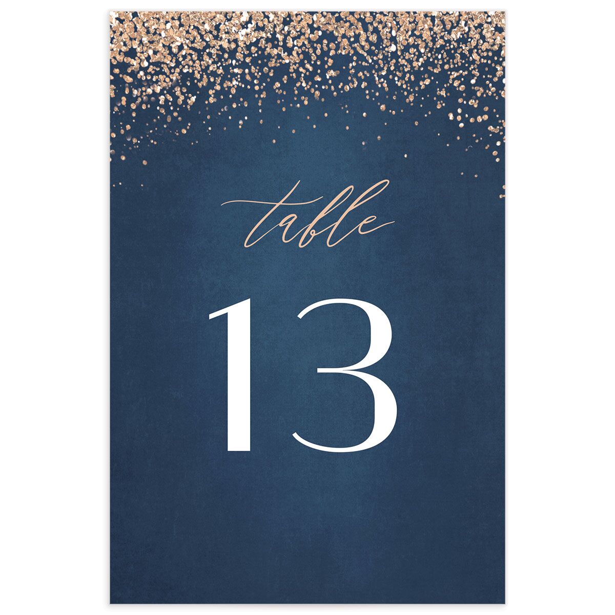Elegant Glamour Table Numbers front in French Blue