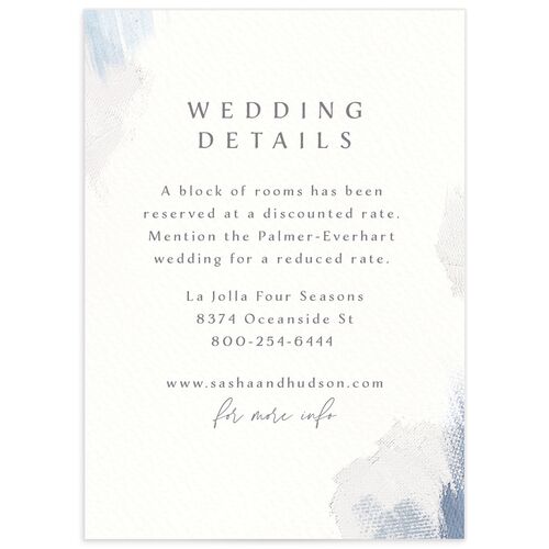 Painted Brushstroke Wedding Enclosure Cards