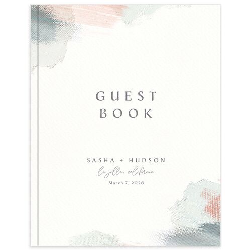 Painted Brushstroke Wedding Guest Book