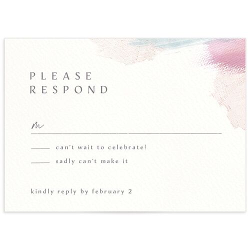 Painted Brushstroke Wedding Response Cards