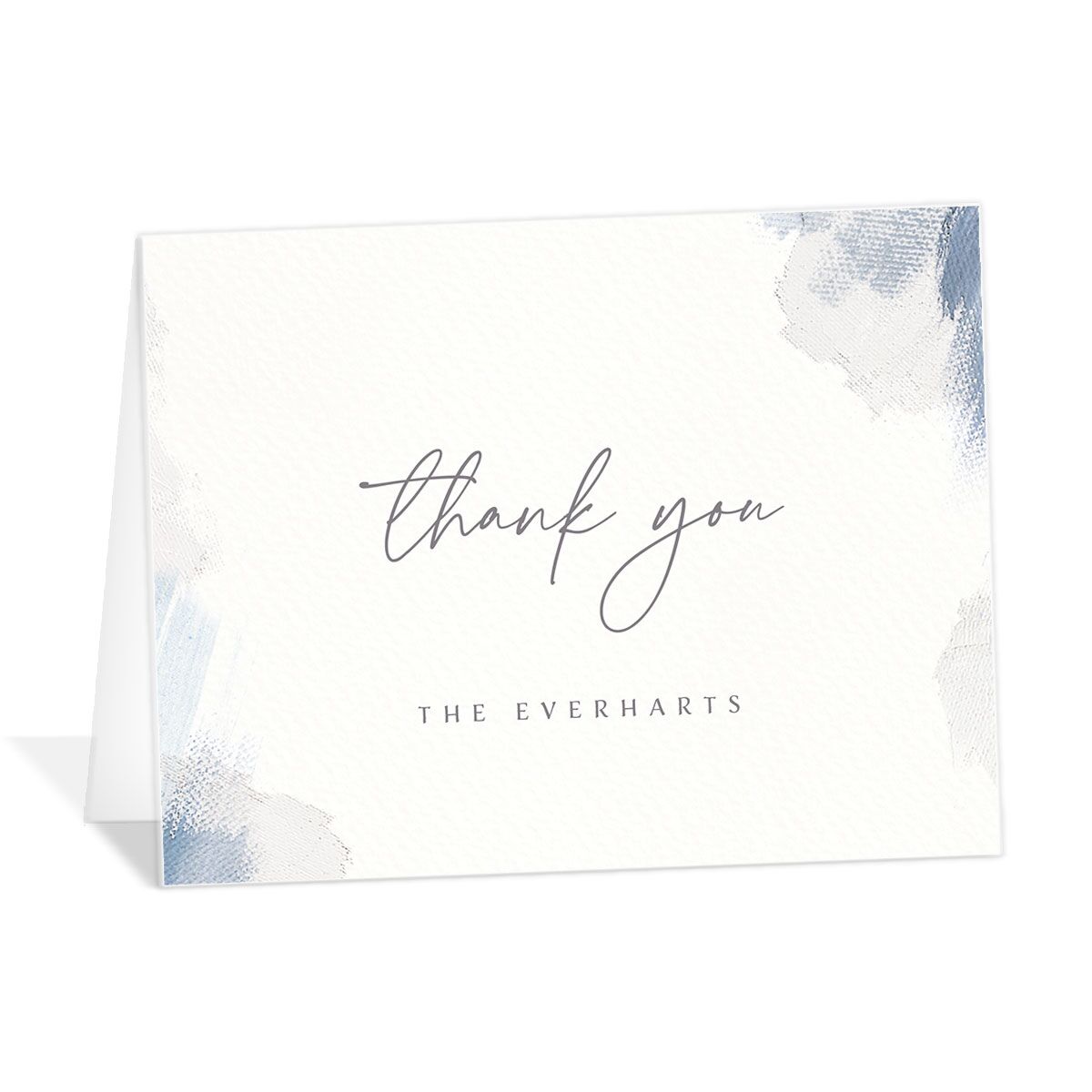 Painted Brushstroke Thank You Cards [object Object] in Blue