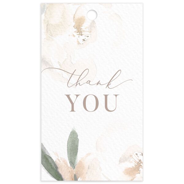 Floral Elegance Favor Gift Tags front in Jewel Green