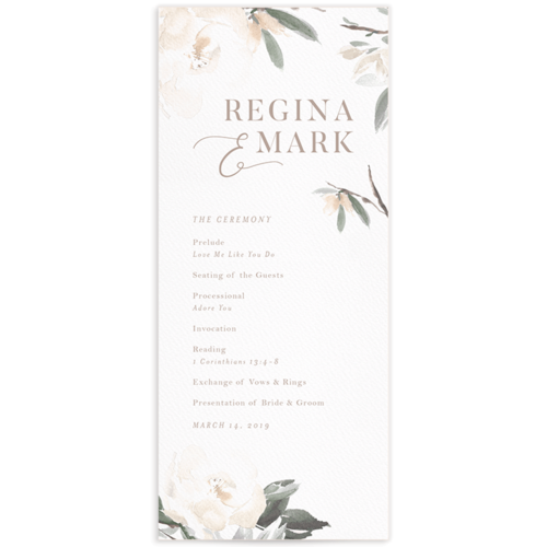 Floral Elegance Wedding Programs