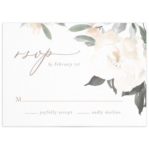 Floral Elegance Response Cards - Jewel Green