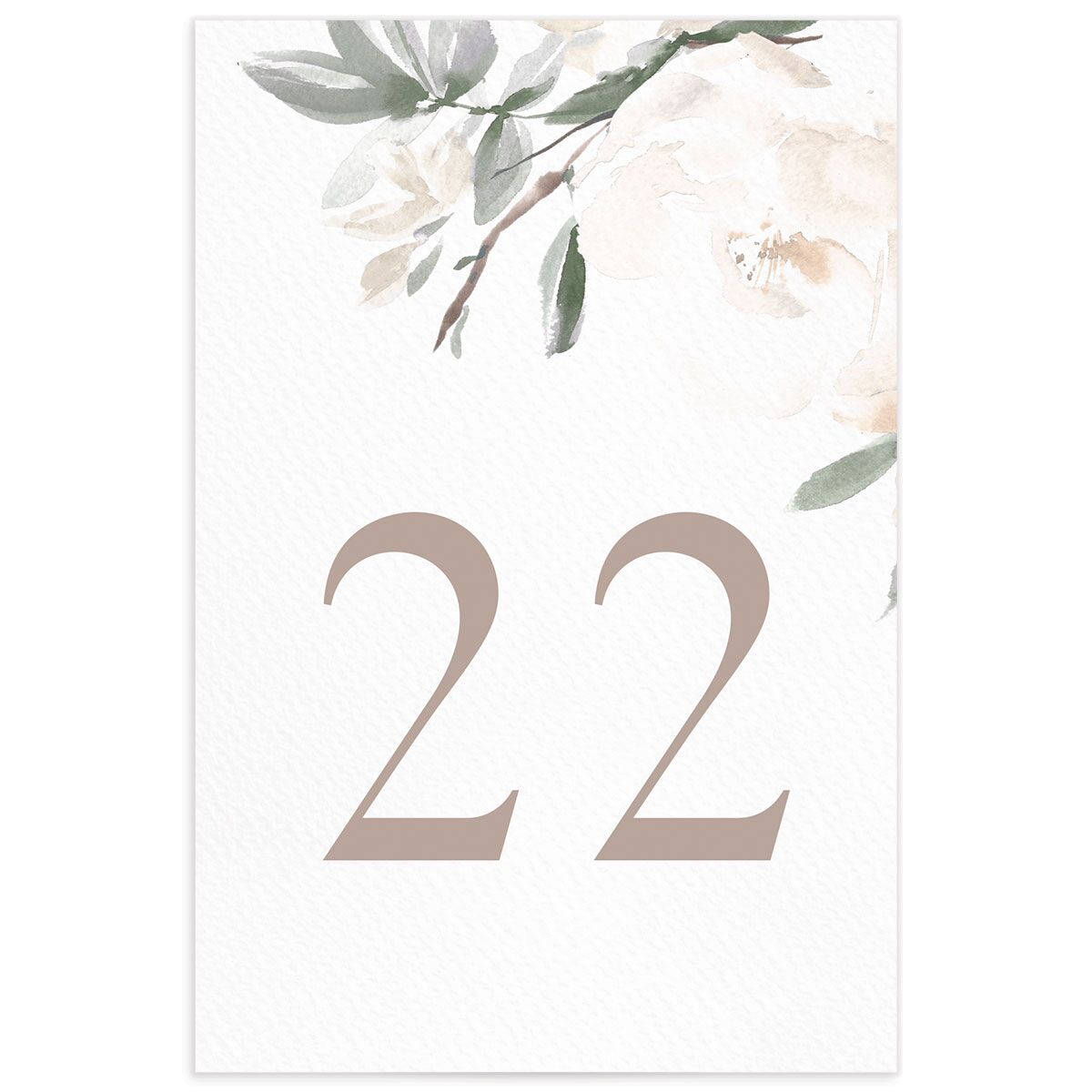 Floral Elegance Table Numbers front in Jewel Green