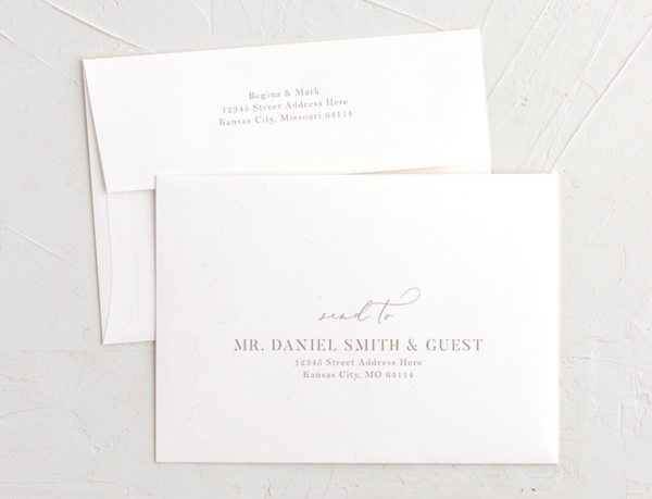 Floral Elegance Wedding Invitation Envelopes front in Jewel Green