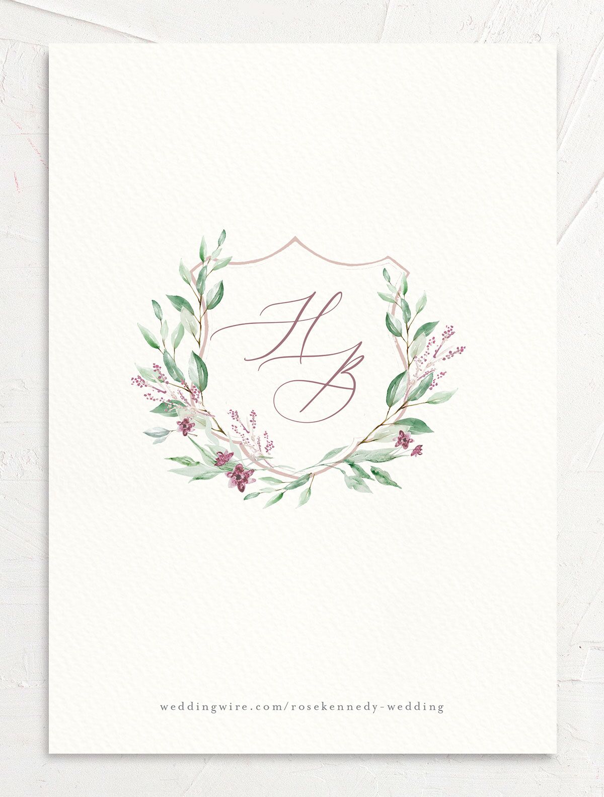 Rustic Emblem Save the Date Cards back in Rose Pink
