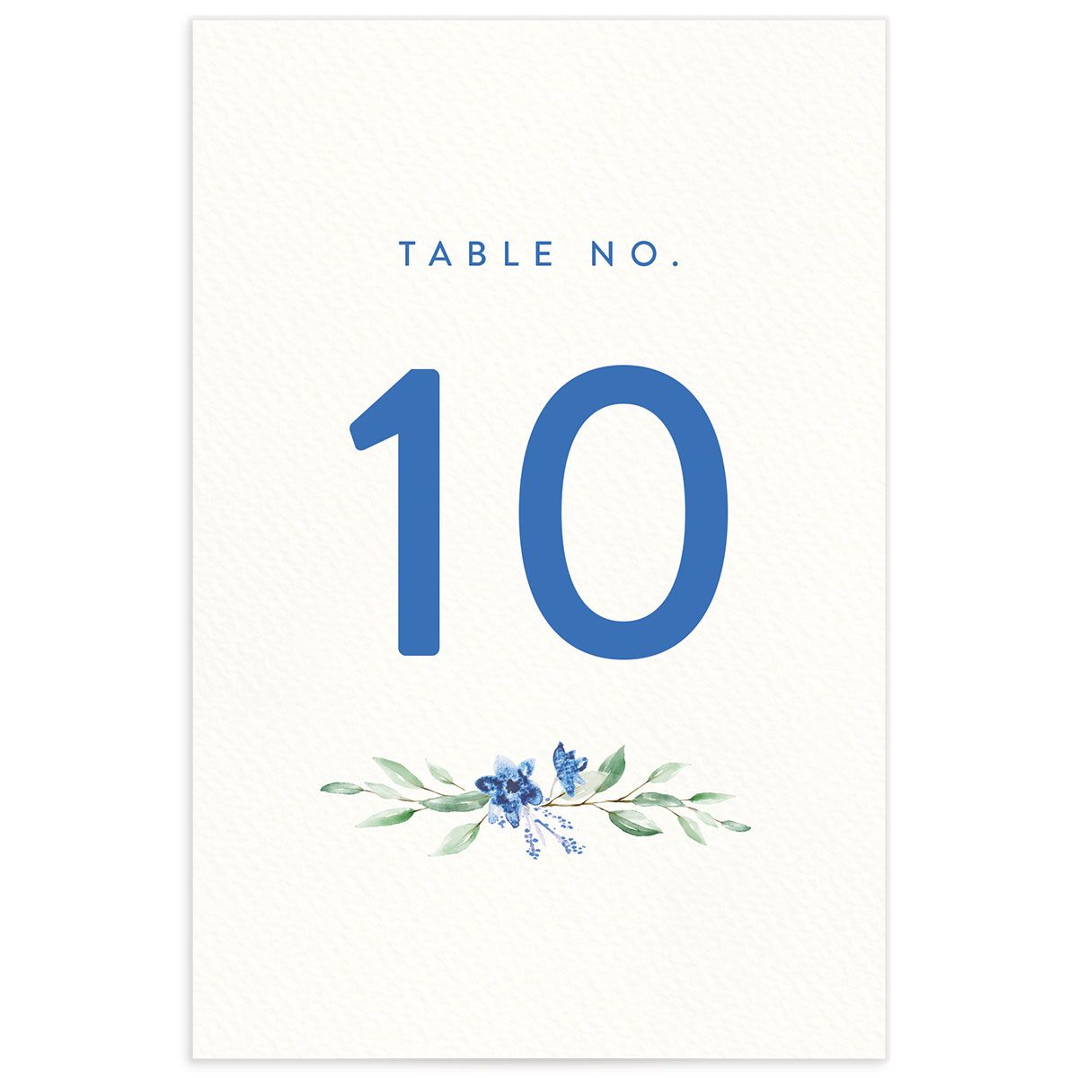 Rustic Emblem Table Numbers front in French Blue