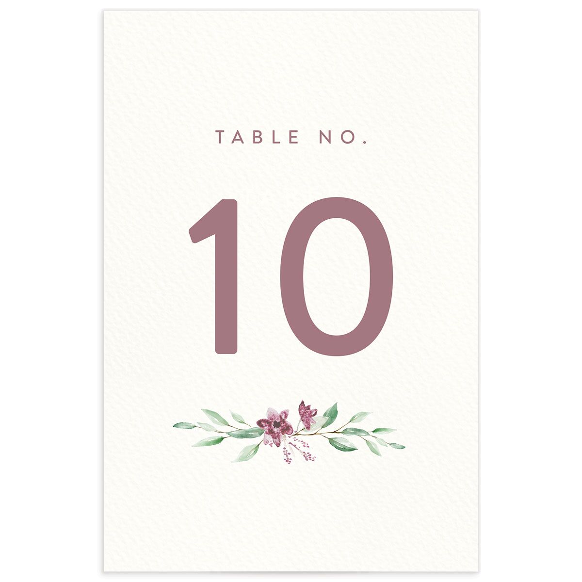Rustic Emblem Table Numbers front in Pink