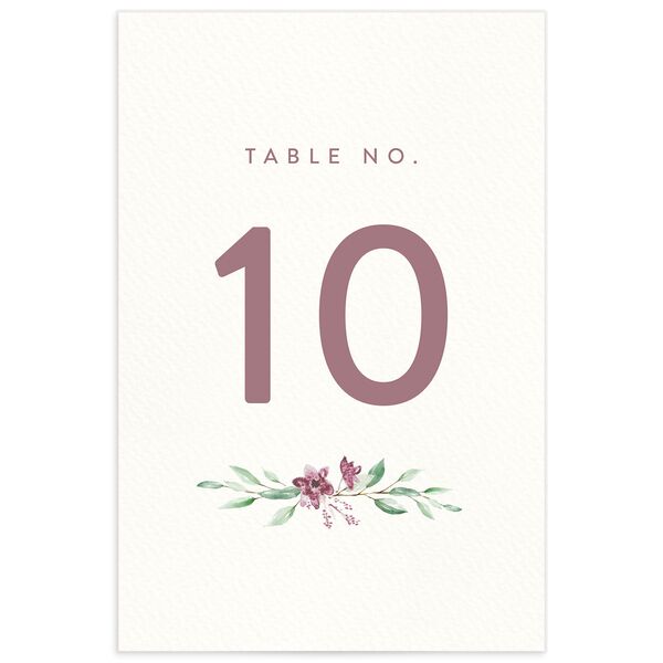 Rustic Emblem Table Numbers front in Pink