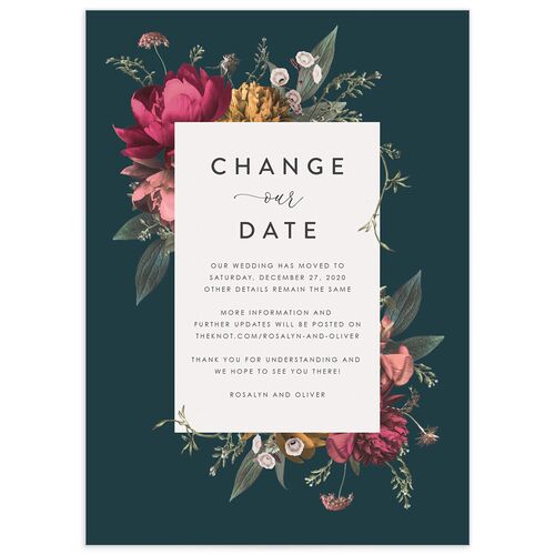 Blooming Botanical Change the Date Cards - Ink Blue