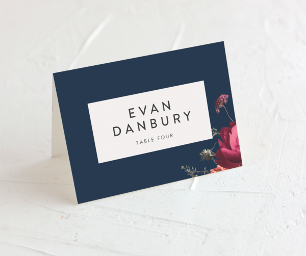 Classic Garden Place Cards front in French Blue