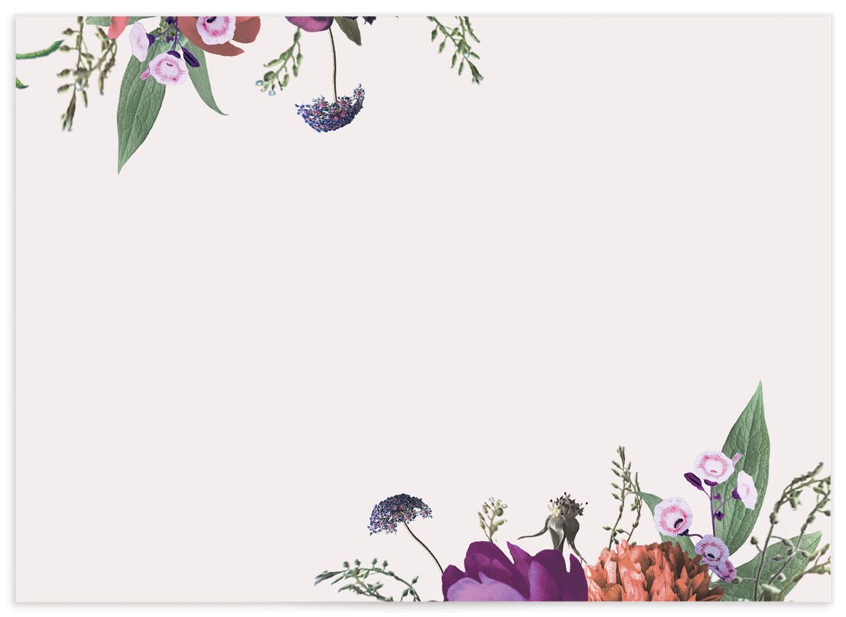 Classic Garden Wedding Response Cards back in Jewel Purple