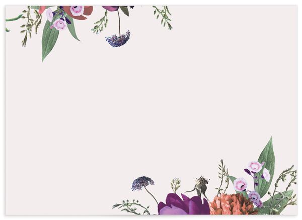 Classic Garden Wedding Response Cards back in Jewel Purple