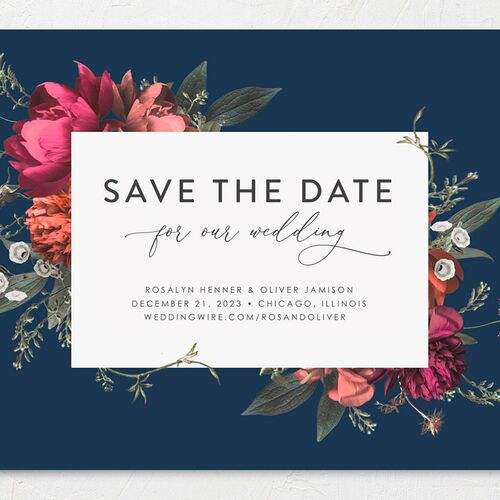 Classic Garden Save the Date Cards - French Blue