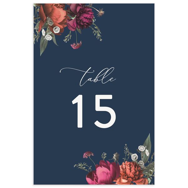 Classic Garden Table Numbers front in French Blue