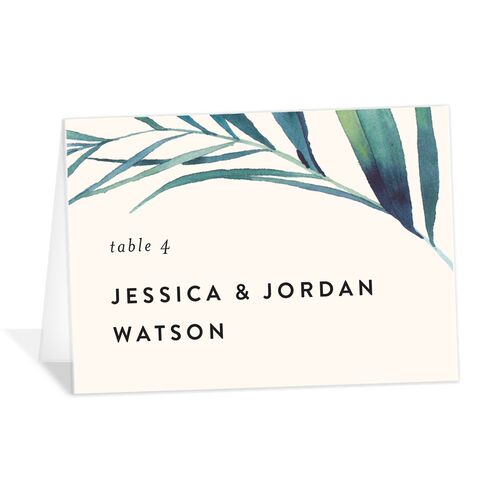 Palm and Protea Place Cards - Sky