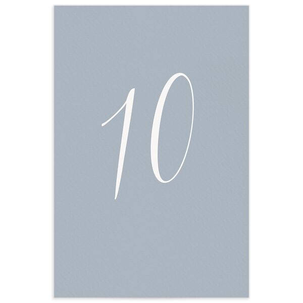 Minimalist Script Table Numbers back in French Blue