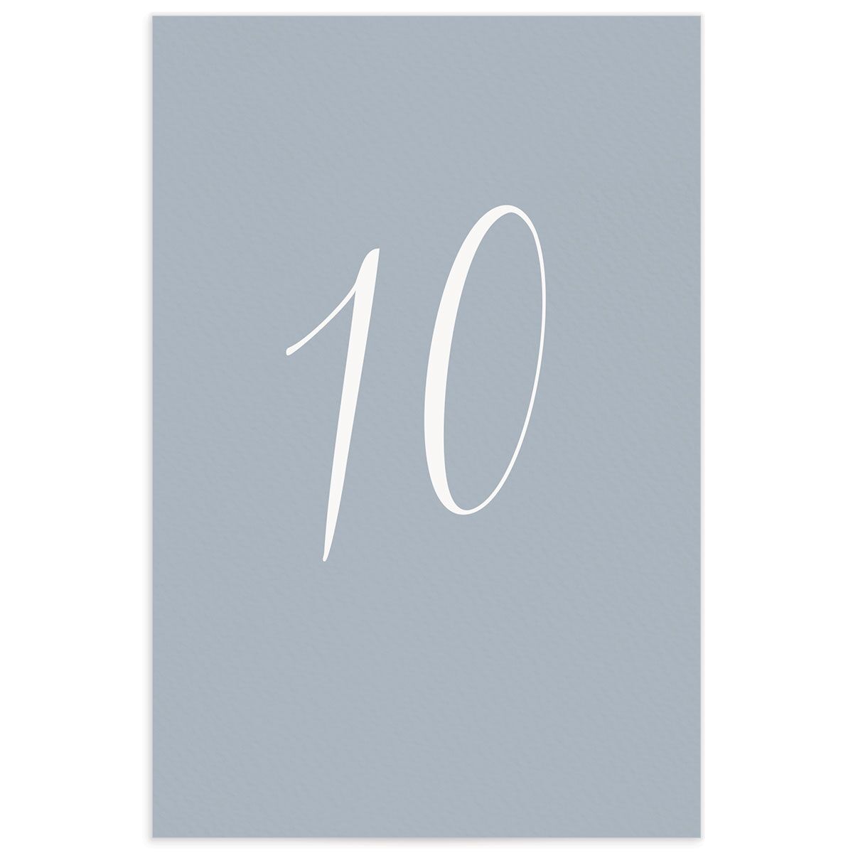 Minimalist Script Table Numbers front in French Blue