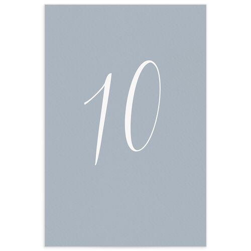 Minimalist Script Table Numbers - French Blue