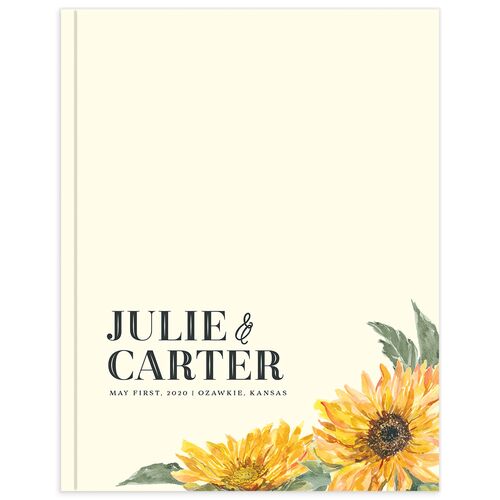 Rustic Floral Wedding Guest Book