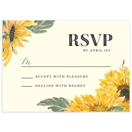 Rustic Floral Wedding Response Cards