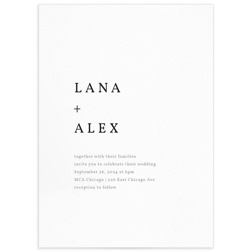 Natural Palette Wedding Invitations - Pure White