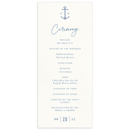 Coastal Love Wedding Programs - Cruise