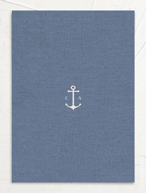 Watercolor Coast Wedding Invitations back in French Blue