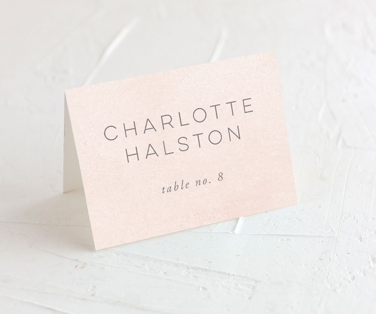 Painted Landscape Place Cards front in Rose Pink