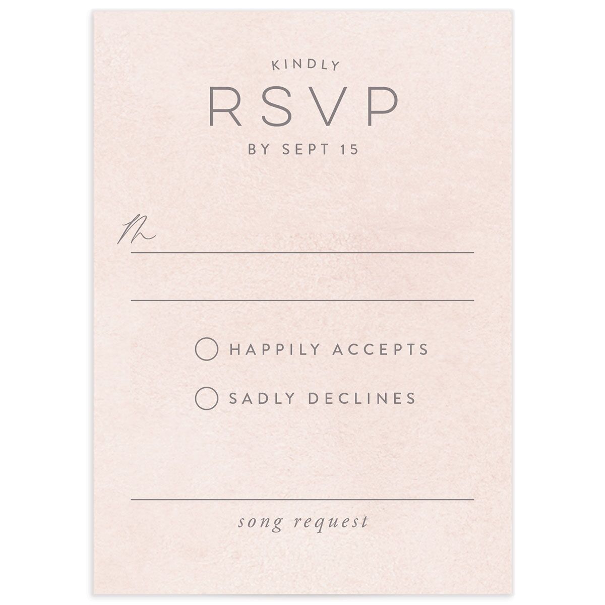 Painted Landscape Wedding Response Cards front in Pink