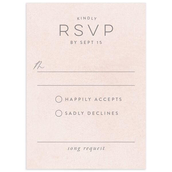 Painted Landscape Wedding Response Cards front in Pink
