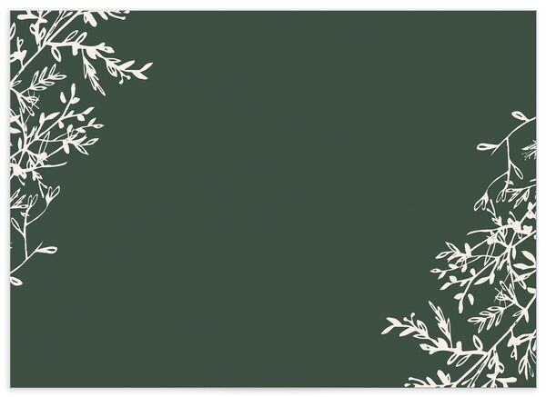 Elegant Branches Wedding Enclosure Cards back in Jewel Green