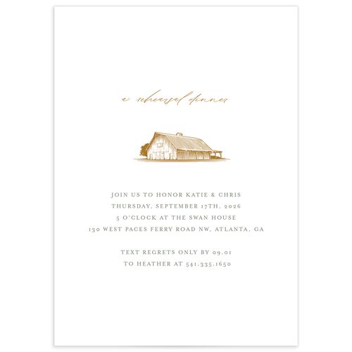 Classic Landscape Rehearsal Dinner Invitations - Marigold