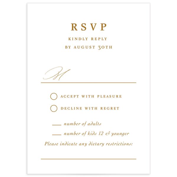Traditional Landscape Wedding Response Cards [object Object] in Gold