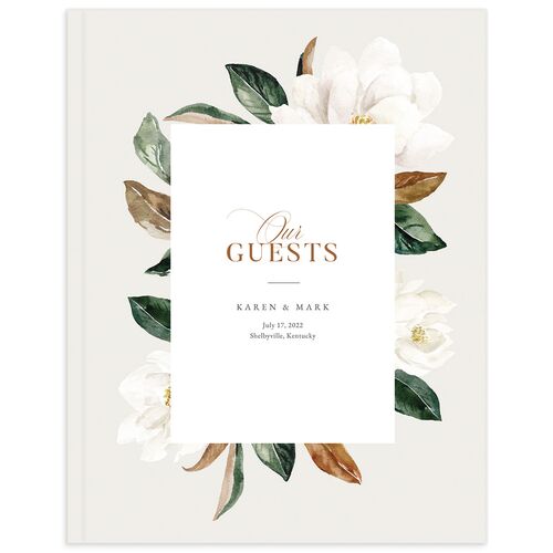 Romantic Blooms Wedding Guest Book