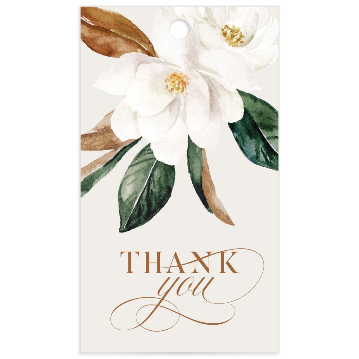Romantic Blooms Favor Gift Tags front in Silver