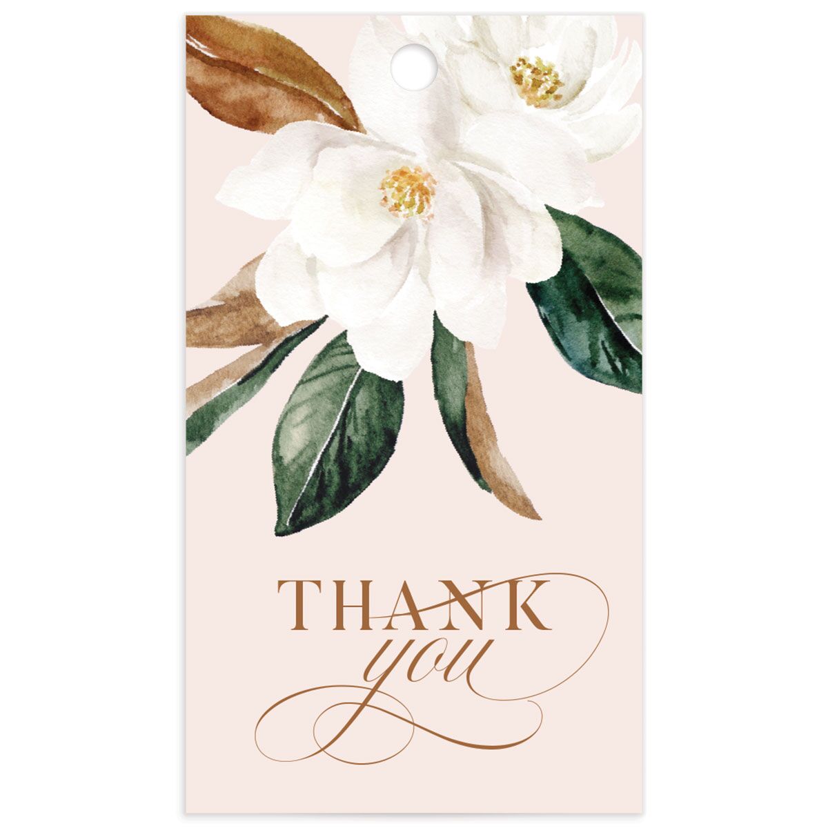 Romantic Blooms Favor Gift Tags front in Pink