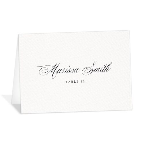 Exquisite Calligraphy Place Cards - Pure White