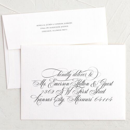 Exquisite Regency Save The Date Card Envelopes