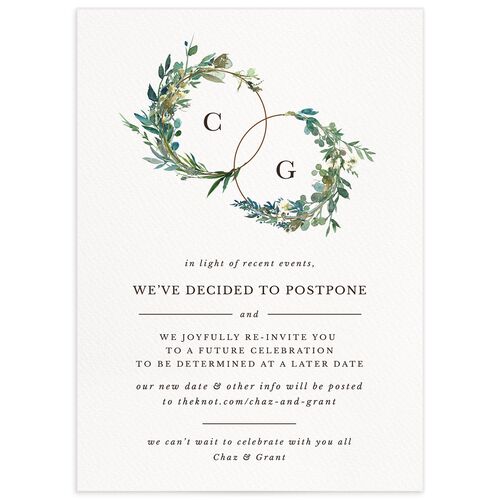 Leafy Hoops Change the Date Card - Eucalyptus