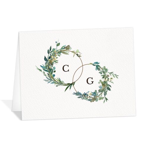 Leafy Hoops Thank You Cards - Eucalyptus