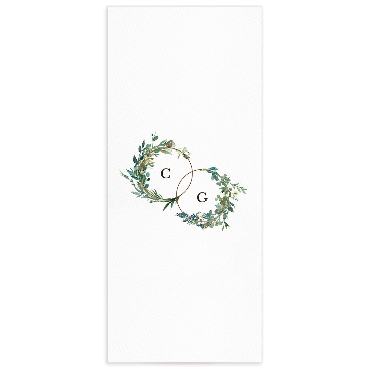 Floral Circles Menus back in Pure White