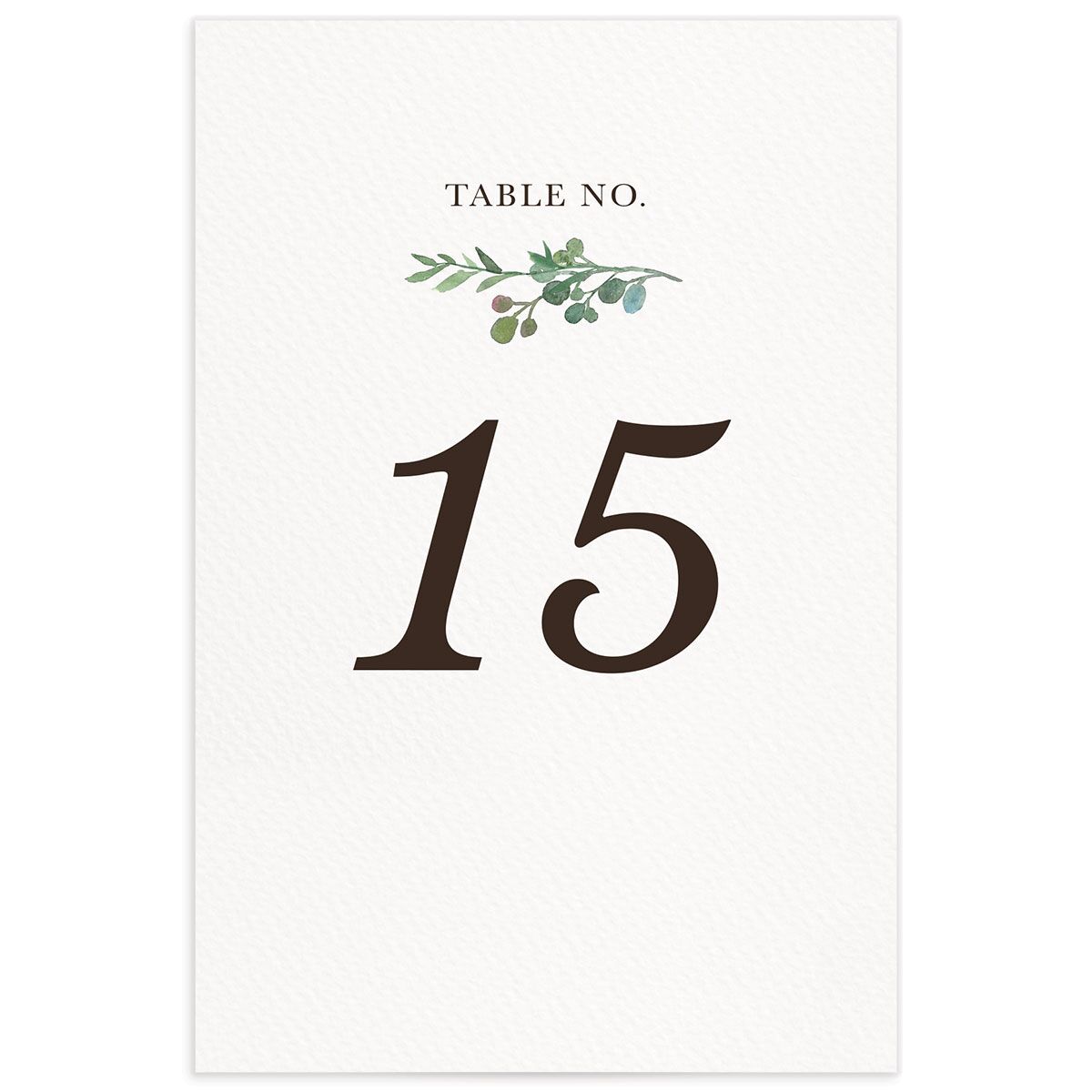 Floral Circles Table Numbers front in Pure White