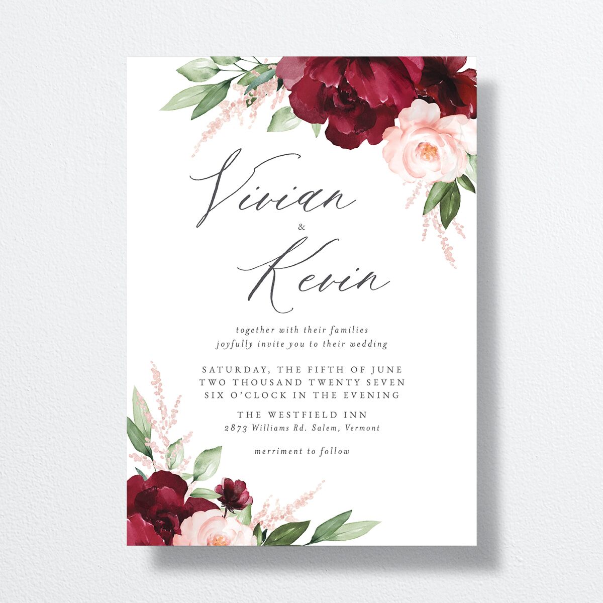 Beloved Floral Wedding Invitations
