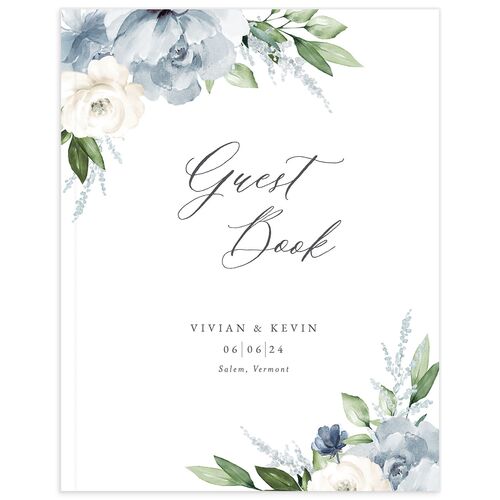 Painted Florals Wedding Guest Book