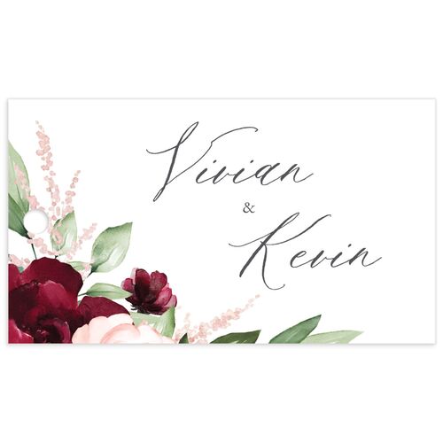 Painted Florals Favor Gift Tags - Ruby