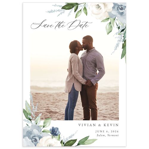 Painted Florals Save The Date Cards